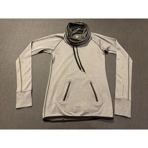 NOBLE Outfitters Pullover Womens Gray Long‎ Sleeve Cowl Neck Thumb Holes Size XS